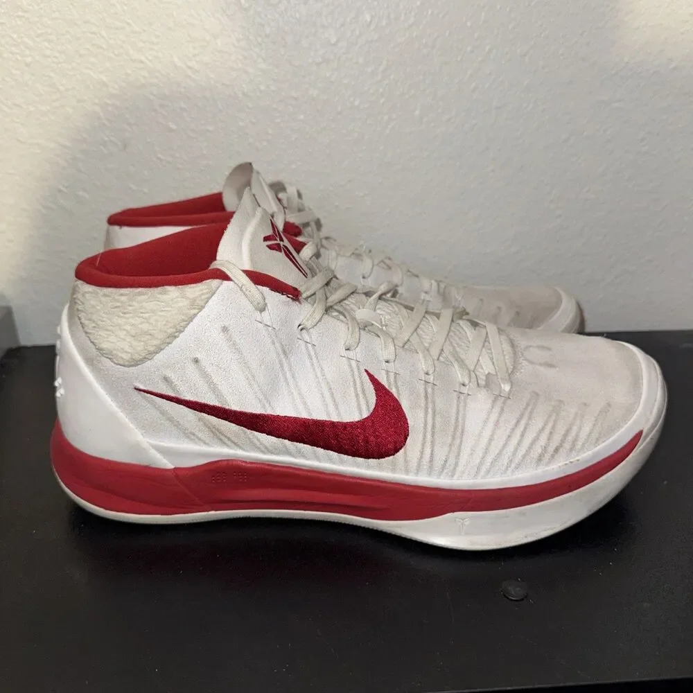 Rare Nike Kobe AD TB Promo White Red Basketball Shoes 942521-114 Men's Size 12